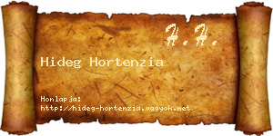 Hideg Hortenzia névjegykártya